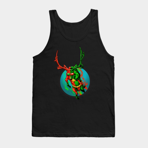 3-D Deer - 1 Tank Top by ThirteenthFloor